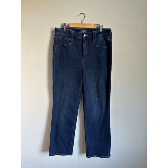 NYDJ Women's Dark Wash Bailey Relaxed Fit Mid Rise Shaping Mom Jeans Size 8 - Picture 2 of 9